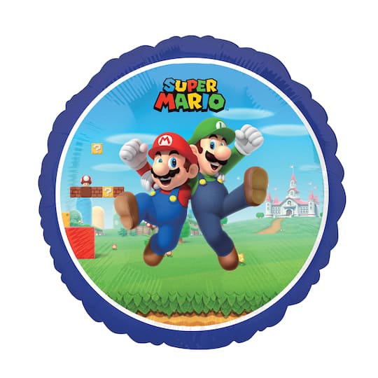 17" Mario Bros Foil Balloon